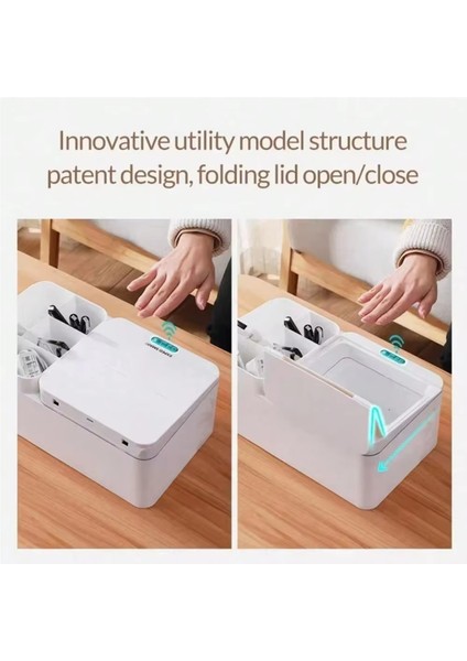 Akıllı Indüksiyon Elektrikli Masaüstü Depolama Kutusu Rafı Mücevher Bitirme Cilt Bakımı Mendil Kutusu Ofis Atıştırmalık Kutusu (Yurt Dışından) fırsatları