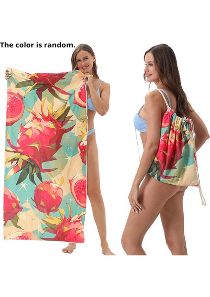 Plaj Havlusu Saklama Için 2'si 1 Arada Katlanabilir Taşınabilir Çanta, Baskılı Banyo Havluları, Depolama Özellikli Entegre Plaj Havlusu Çantası (Yurt Dışından) fiyatları