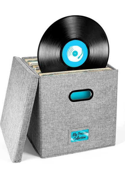 Kapaklı ve Saplı Vinil Plak Saklama Kutusu, Lp Plak Düzenleyici, Şık Ev Dekoru, Koruyucu Albüm Tutucu (Yurt Dışından)