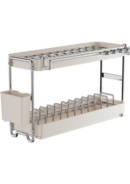 Paslanmaz Çelik Bulaşıklık, Sofra Takımları Için Tezgah Üstü Mutfak Depolama Düzenleyici, Drenaj Sepeti-Yerden Tasarruf Sağlayan Lavabo Aksesuarı (Yurt Dışından)