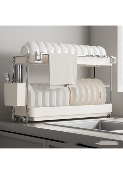 Paslanmaz Çelik Bulaşıklık, Sofra Takımları Için Tezgah Üstü Mutfak Depolama Düzenleyici, Drenaj Sepeti-Yerden Tasarruf Sağlayan Lavabo Aksesuarı (Yurt Dışından) fırsatları