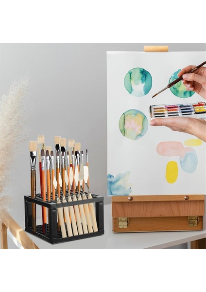 2 Adet Şeffaf Boya Saklama Kutusu Boya Fırçası Tutucu, 7 El Sanatları Boya Saklama Rafı, Boya Saklama Için Minyatür Boya Rafı (Yurt Dışından) indirimleri
