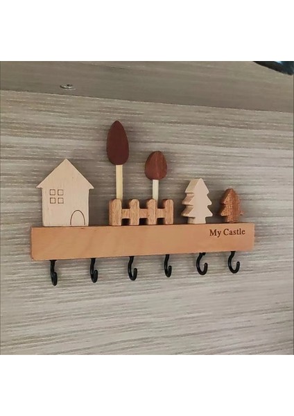 1set Basit ve Şirin Stil Masif Ahşap Anahtar Kancası, Üç Boyutlu Tasarım Duvar Dolabı Duvar Dekorasyonu Için Çivisiz Kanca (Yurt Dışından) fırsatları