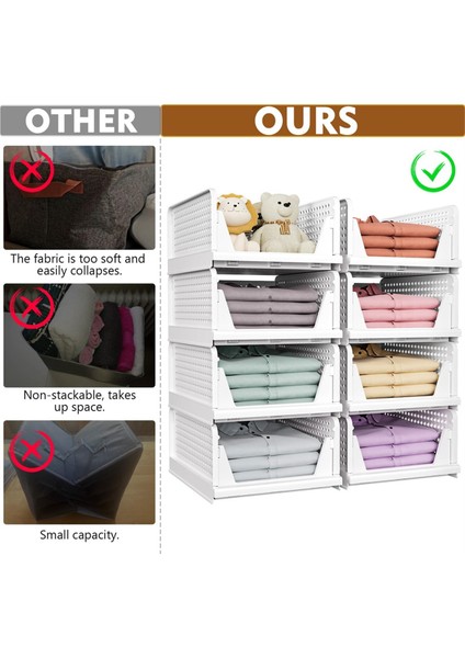 Istiflenebilir Gardırop Saklama Kutusu Çok Işlevli Katlanabilir Gardırop Saklama Için Uygun Giysi Çekmecesi Saklama Kutusu (Yurt Dışından) fiyatları