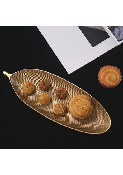 Adet Iskandinav Dekoratif Tepsi Altın Yaprak Şekli Servis Tepsisi Mücevher Paleti Meyve Atıştırmalık Tabağı Masa Depolama Düzenleyici (Yurt Dışından) fiyatları