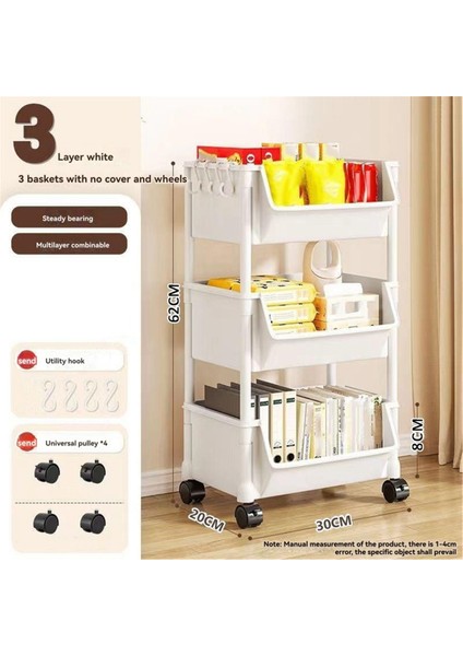 4 Katmanlı Ev Atıştırmalıkları Depolama Kitaplık, Araba Depolama Rafı, Depolama Rafı Mutfak Meyve ve Sebze Sepeti (Yurt Dışından) fırsatları