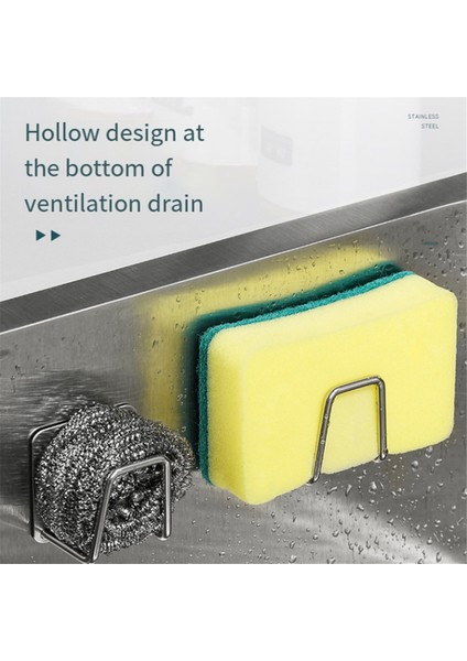Mutfak Lavabosu Sünger Rafı Paslanmaz Çelik Drenaj Depolama Tutucu Kendinden Yapışkanlı Tel Top Bez Fırça Kurutma Düzenleyici (Yurt Dışından) fiyatları