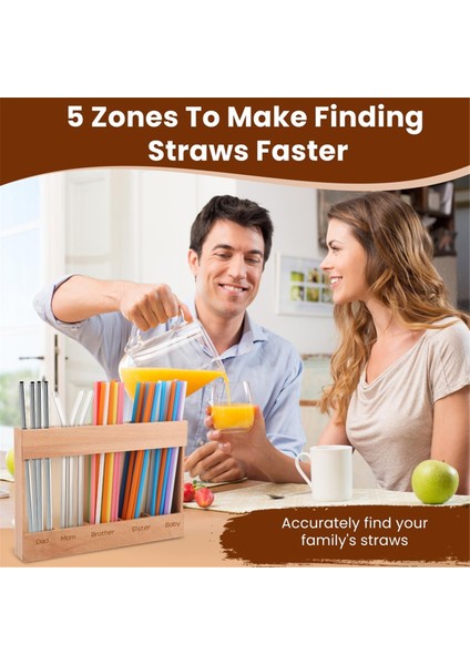 Ahşap Tekrar Kullanılabilir Pipet Dağıtıcı Düzenleyici Yapıştırıcı Matkapsız Kurulum Çevre Dostu Tezgah Üstü Depolama (Yurt Dışından) indirimleri