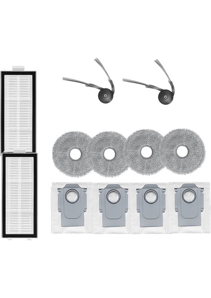 Roborock Qrevo Curv / P20 Pro Süpürme Robotu Temizleyici Parçaları Değiştirme Ana Yan Fırça Paspas Filtre Seti Için 12 Parça (Yurt Dışından) fiyatları