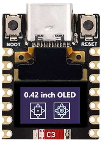 ESP32-S3 Mını Geliştirme Kartı 0,42 Inç OLED Ekranla 2,4 Ghz Wi-Fi ve Bluetooth5 Rısc-V Düşük Güç Desteği (Yurt Dışından)