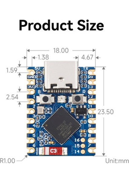 ESP32-S3 Zero Mini Geliştirme Kiti, 240MHZ Mikrodenetleyici, Bt 5.0 Mini Geliştirme Kartı, Iot Projeleri Için Ideal (Yurt Dışından) modelleri