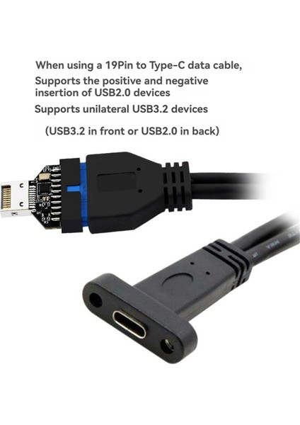 Usb3 Type-E 20PIN'DEN USB 19P Şasi Önü Anakart Type-E Genişleme Kartı Type-E Arayüzünü USB 19P'YE Dönüştürün (Yurt Dışından) fiyatları