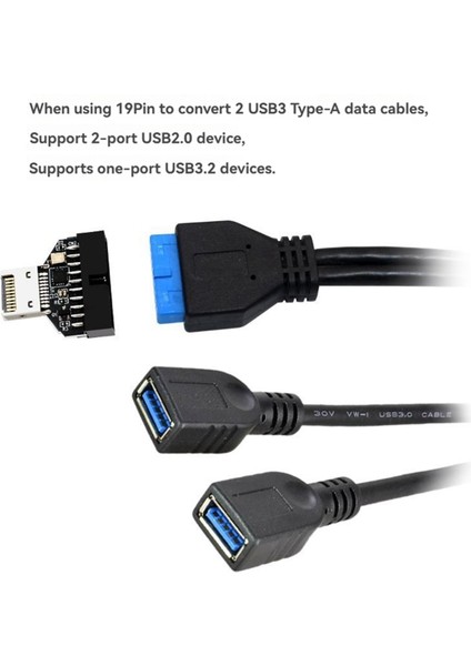 Usb3 Type-E 20PIN'DEN USB 19P Şasi Önü Anakart Type-E Genişleme Kartı Type-E Arayüzünü USB 19P'YE Dönüştürün (Yurt Dışından) indirimleri