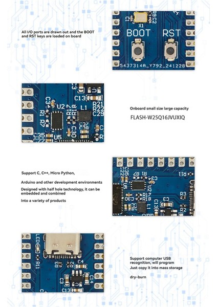 Raspberry Pi Pico 2 RP2350 Geliştirme Kartı Desteği Raspberry Pi Pico 2 ile Uyumlu Bilgisayar USB Tanıma (Yurt Dışından) indirimleri