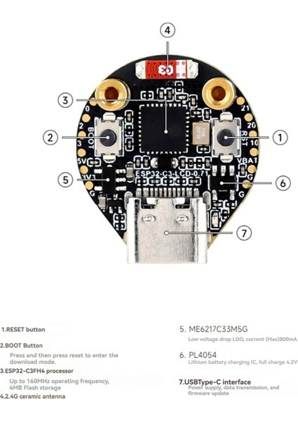 ESP32 C3 Yuvarlak LCD Geliştirme Kartı Kasa Eye 0.71 Inç Ekran Saat Ekranı GC9A01 160X160 (Yurt Dışından) indirimleri