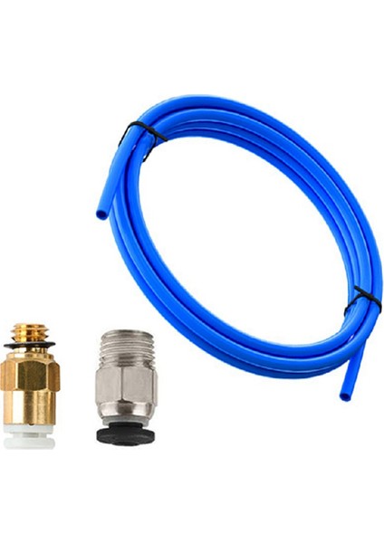 KJH04-M6 ve Pc4-01 Pnömatik Konnektörlü 3D Yazıcı Yükseltme Kiti 1.75MM Bowden Ekstruder Için 1m Ptfe Tüp Mavi (Yurt Dışından)