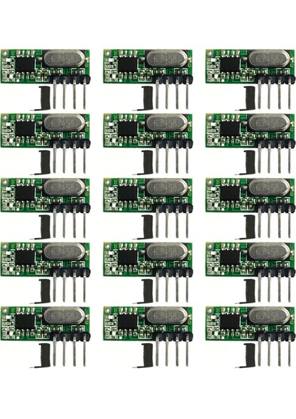 15 Adet 433MHZ Rf Alıcı Süperheterodin Uhf Ask 433MHZ Uzaktan Kumanda Modülü Kiti Küçük Boyut Düşük Güç Antenli (Yurt Dışından)