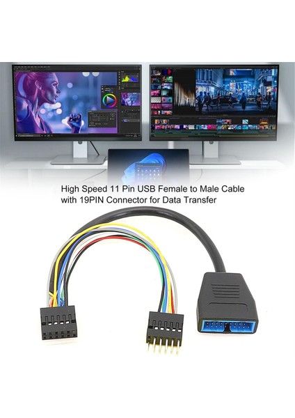 Yüksek Hızlı 11PIN USB Dişi - 11PIN USB Erkek 19PIN USB Kablosu Lenovo Bilgisayar Veri Aktarımı ve Şarjı Için (Yurt Dışından) fiyatları