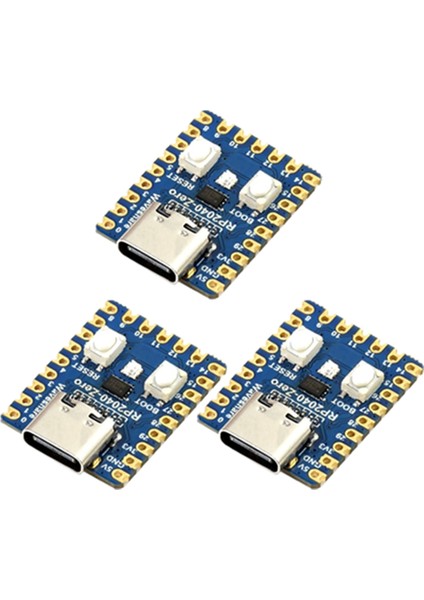 RP2040-ZERO Mikrodenetleyici Geliştirme Kartı Raspberry Pi RP2040 Çift Çekirdekli Cortex M0+ Işlemci 2mb Flash 3 Adet (Yurt Dışından)