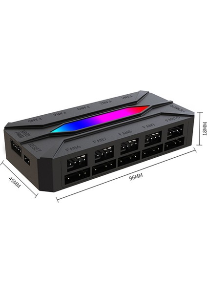 Çift On Yollu Argb Kontrol Cihazı Bilgisayar Soğutma Şasi Fanı Pwm Sıcaklık Kontrol Hub 5V 3pin Shenguang Senkronizasyon (Yurt Dışından) fiyatları