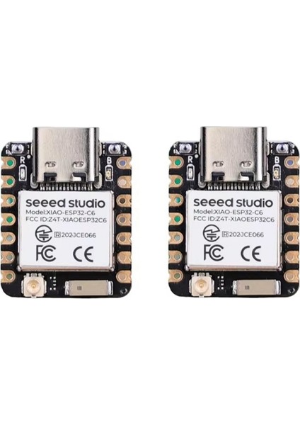 Xıao ESP32C6-2.4 Ghz Wifi 6, Zigbee Thread Için Bluetooth 5.3 (802.15.4), Esp Rain Maker, Aws Iot, Microsoft Azure 2 Adet (Yurt Dışından)