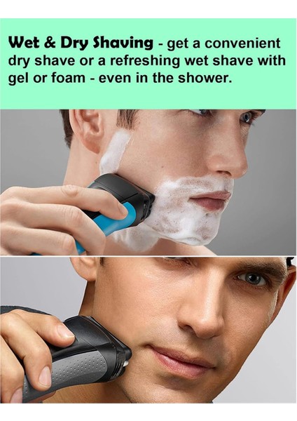 Braun Elektrikli Tıraş Makinesi Için 21B Serisi 3 Yedek Başlık, S3 Islak ve Kuru Başlık Folyo ve Kesici 300S, 310S, 3010BT (Yurt Dışından) modelleri