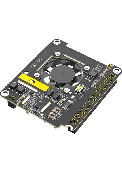 Raspberry Pi 5 Için Poe Hat Soğutma Fanı/bilgisayar Modülü 5, Otomatik Renk Değiştirme LED Işığı ile (Yurt Dışından)