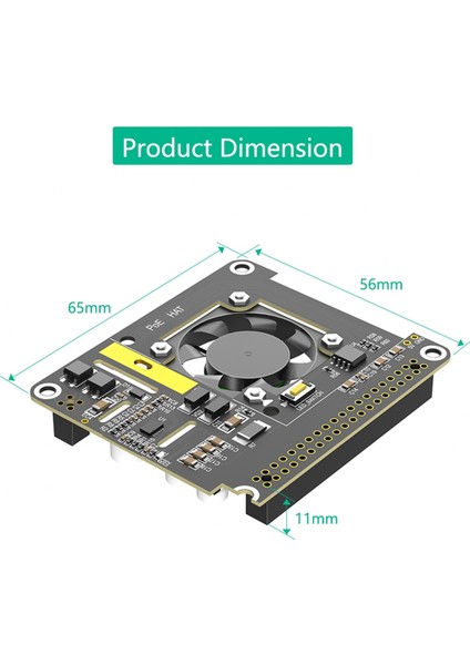 Raspberry Pi 5 Için Poe Hat Soğutma Fanı/bilgisayar Modülü 5, Otomatik Renk Değiştirme LED Işığı ile (Yurt Dışından) indirimleri
