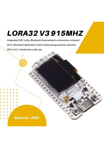 LORA32 V3 915MHZ ESP32-S3 Wifi+Bt ESP32 Dev Board SX1262 CP2102 OLED Ekran Lora Kiti Kasa ile Yükseltilmiş Sürüm (Yurt Dışından) fırsatları