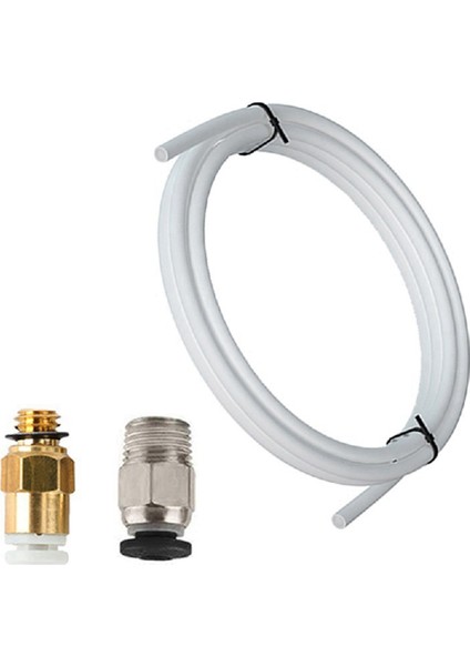 KJH04-M6 ve Pc4-01 Pnömatik Konnektörlü 3D Yazıcı Yükseltme Kiti 1.75MM Bowden Ekstruder Için 1m Ptfe Tüp Beyaz (Yurt Dışından)