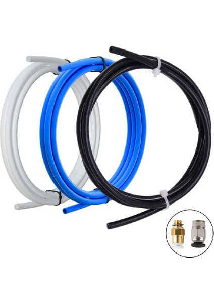 KJH04-M6 ve Pc4-01 Pnömatik Konnektörlü 3D Yazıcı Yükseltme Kiti 1.75MM Bowden Ekstruder Için 1m Ptfe Tüp Beyaz (Yurt Dışından) fiyatları