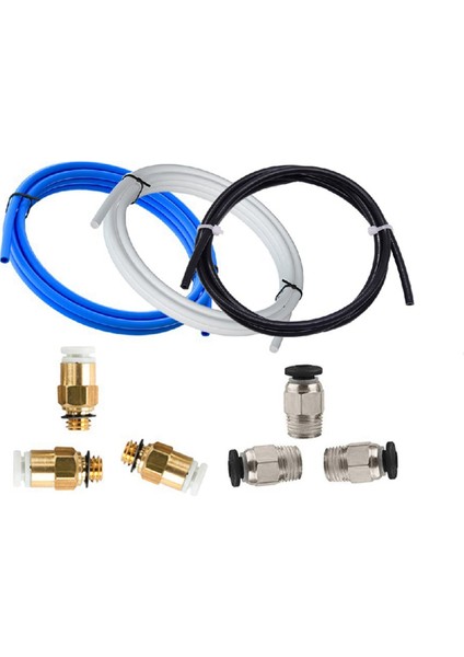 KJH04-M6 ve Pc4-01 Pnömatik Konnektörlü 3D Yazıcı Yükseltme Kiti 1.75MM Bowden Ekstruder Için 1m Ptfe Tüp Beyaz (Yurt Dışından) fırsatları