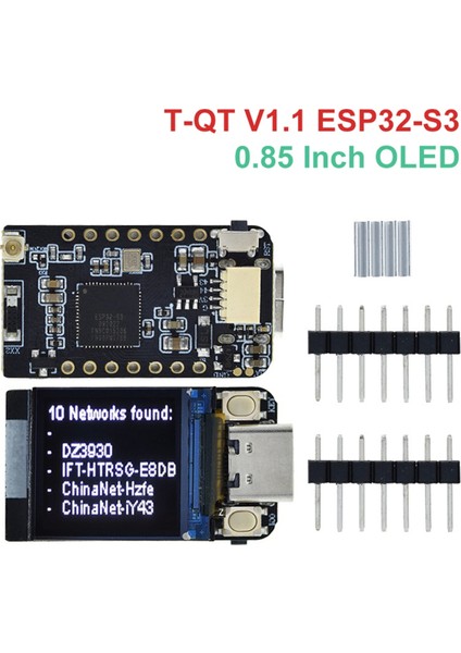 T-Qt V1.1 ESP32-S3 GC9107 0.85 Inç LCD Ekran Modülü Geliştirme Kartı Wıfı Bluetooth Tam Renkli IPS 128X128 Ekran (Yurt Dışından) fiyatları