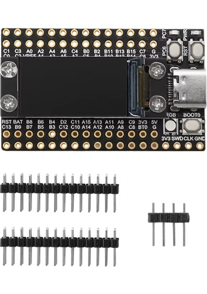 0.96 Inç LCD Ekran ve Flash Minimum Sistem Kartı ile Çift Tip-C STM32F103RCT6 Mini Mikrodenetleyici Geliştirme Kartı (Yurt Dışından)