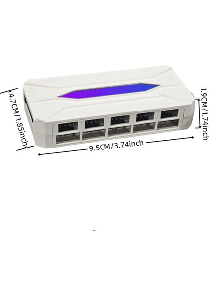 Şasi Fan Hub 10 Port Argb 3pın+Pwm 4pın Port Uzaktan Kumanda ile Donatılmıştır - Aydınlatmayı Kontrol Etme Beyaz (Yurt Dışından)