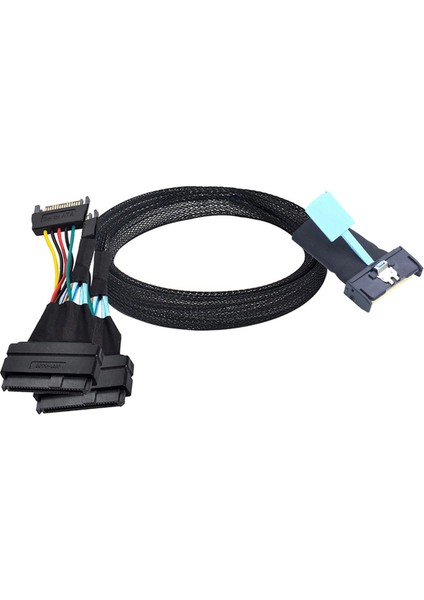 Ince Sas Mcıo 8i 74P'DEN Çift Sff 8639'A 15P Sata Erkek Güç Veri Kablosu ile Sunucu Adaptör Kablosu 0,5 M (Yurt Dışından)