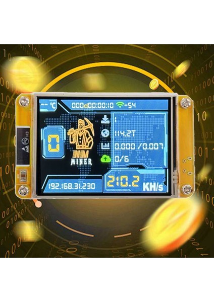 Nmminer Nerdminer 235KH/S Bitcoin Kripto Solo Piyango Madencisi 2.8 Inç Akıllı Ekran Akrilik Kabuklu Yükseltilmiş Nerdminer (Yurt Dışından) fırsatları