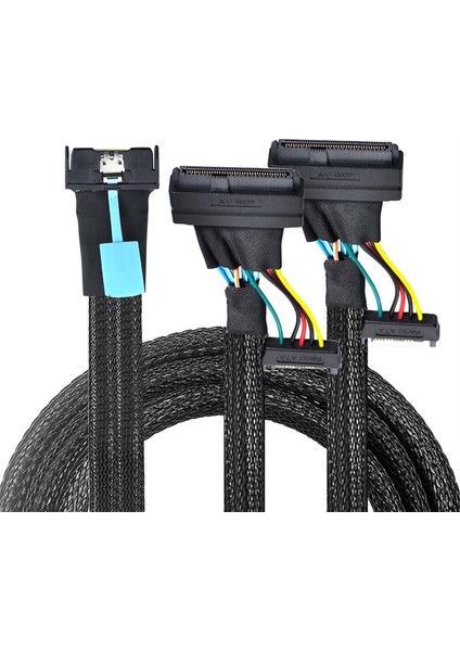 Ince Sas Mcıo 8i 74P'DEN Çift Sff 8639'A 15P Sata Erkek Güç Veri Kablosu ile Sunucu Adaptör Kablosu 0,5 M (Yurt Dışından) indirimleri