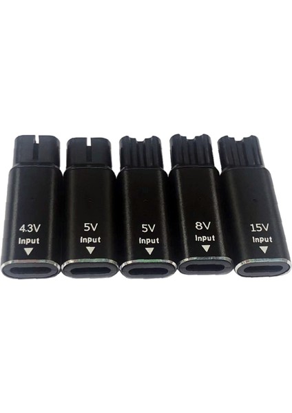 5 Paket 4.3V/8V/15V Tip-C Şarj Adaptörü Usb-C Şarj Dönüştürücüsü Philips Norelco Oneblade Serisi Elektrikli Tıraş Makinesi Için (Yurt Dışından)