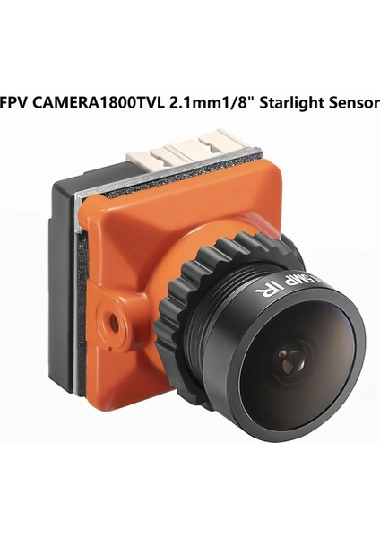 Fpv Kamera 1800TVL 5mp 2.1mm 1/8 Inç Starlight Sensörü 5V-40V Ntsc/pal Osd ile Rc Fpv Yarış Drone Dıy Parçaları Turuncu (Yurt Dışından) indirimleri