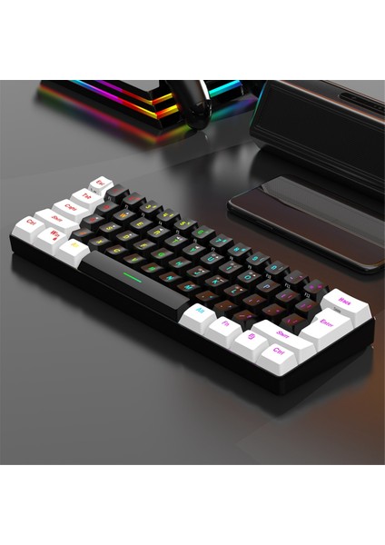 Dizüstü Bilgisayar Ofis Iş Masaüstü Ev Için USB Kablolu Klavye 61 Tuş Rgb Arkadan Aydınlatmalı Bilgisayar/mac Oyun Klavyeleri Beyaz (Yurt Dışından) fiyatları