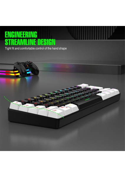 Dizüstü Bilgisayar Ofis Iş Masaüstü Ev Için USB Kablolu Klavye 61 Tuş Rgb Arkadan Aydınlatmalı Bilgisayar/mac Oyun Klavyeleri Beyaz (Yurt Dışından) indirimleri
