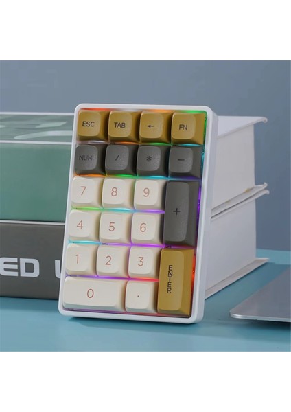21KEYS Mini Klavye 2.4g Kablosuz Sayısal Tuş Takımı Muhasebe, Numpad Oyun Programlama Için Mekanik Sayısal Tuş Takımı Tuş Takımı B (Yurt Dışından) modelleri