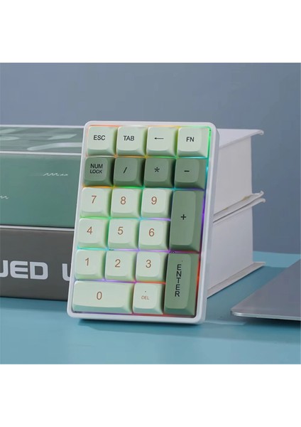 21KEYS Mini Klavye 2.4g Kablosuz Sayısal Tuş Takımı Muhasebe, Numpad Oyun Programlama Için Mekanik Sayısal Tuş Takımı Tuş Takımı B (Yurt Dışından) fırsatları