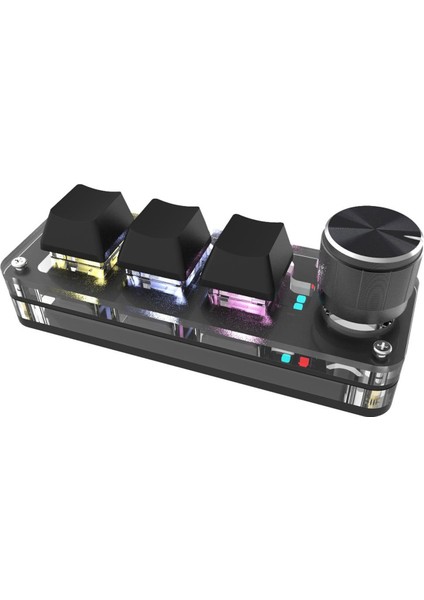 Mekanik Klavye Rgb Mini Oyun Özel Programlama Kırmızı Anahtar 3 Tuş 1 Düğme 2.4g Kablosuz Bluetooth Düğme Tuş Takımı (Yurt Dışından)