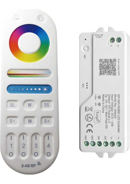 DR04W Tuya Spı Wıfı Rgbw LED Kontrol Cihazı Dimmer Google Alexa ile Çalışır Ev Wifi Kablosuz Kontrol Rgb LED Şerit Için (Yurt Dışından)
