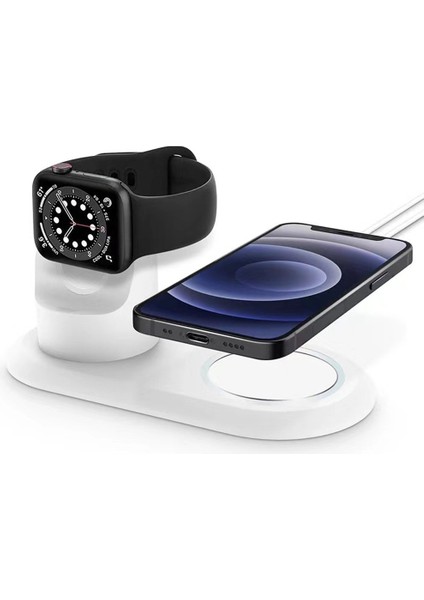 2'si 1 Arada Şarj Istasyonu Masaüstü Kaplama Şarj Standı Tutucu Dock Apple Watch 10 9 7 6 3 1 Ultra 2/se iPhone 14 Siyah (Yurt Dışından) modelleri