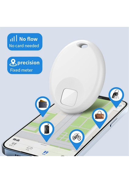 Bluetooth Evcil Hayvan Takip Bulucu Akıllı Anti Kayıp Önleme Bulucu Find My Airtag Apple Anti-Kayıp Cihazı Siyah (Yurt Dışından)