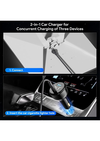 Starlink Mini 100W 2'si 1 Arada Araç Şarj Cihazı Için 3 Metre Tip-C'den Dc Kabloya LED Ekran Çakmak Deliğine Takın (Yurt Dışından) fırsatları