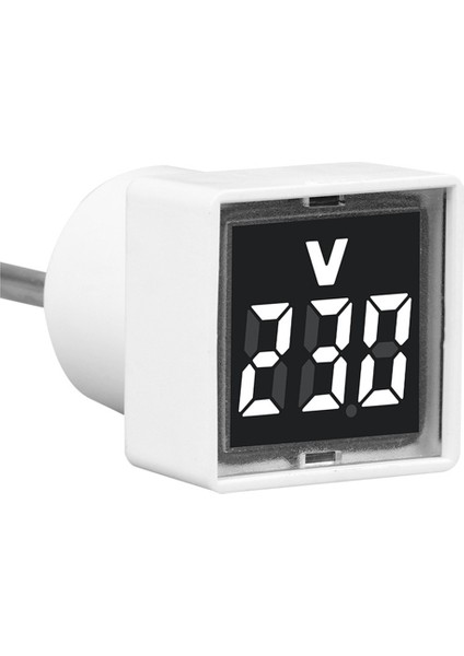 Dijital Voltmetre Kare AC220V Kare Gerilim Test Cihazı LED Ekran ve Gösterge Işığı ile Ab Fişi Beyaz (Yurt Dışından) indirimleri